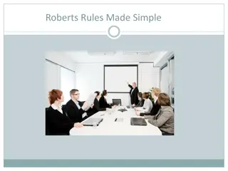 Roberts Rules Made Simple - Meeting Etiquette and Procedures