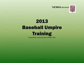 Baseball Umpire Training Presentation Highlights 2013