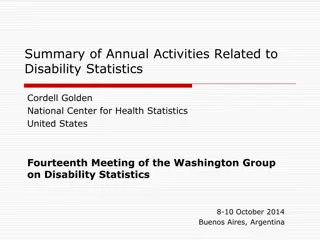 Global Overview of Disability Statistics Activities