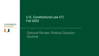 Understanding Political Question Doctrine in U.S. Constitutional Law