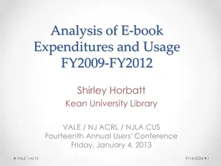 E-book Expenditures and Usage Analysis FY2009-FY2012 at Kean University Library