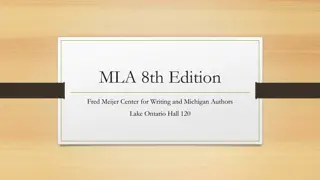 MLA Citation and Documentation Guide