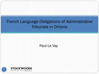 French Language Obligations of Administrative Tribunals in Ontario