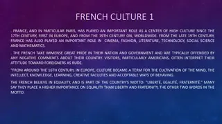 French Culture Through History: From High Culture to National Identity