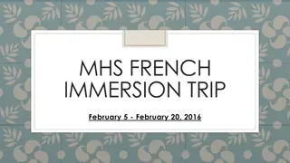 MHS French Immersion Trip - February 5-20, 2016: An Educational Journey Through Lyon, France