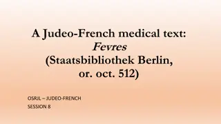 Judeo-French Influence on Medieval Medicine in Europe