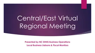 Fiscal Monitoring and Funding Updates for NC DHHS Programs