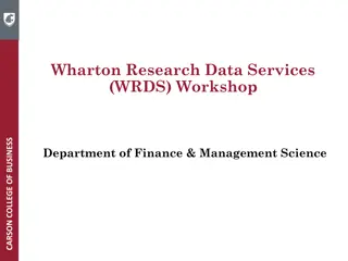 Understanding WRDS: Data Services Workshop Overview