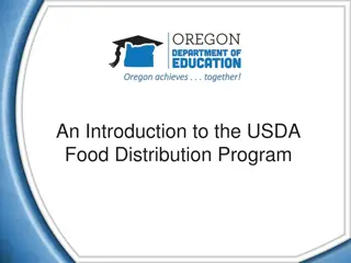 Overview of USDA Food Distribution Program