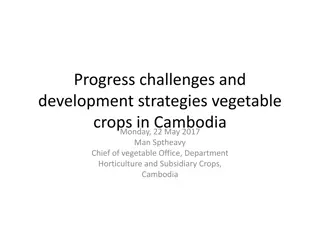 Agricultural Progress, Challenges, and Development Strategies for Vegetable Crops in Cambodia