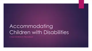 Disability and Nutrition Programs for Children with Special Needs