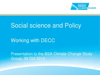 DECC's Role in Climate Change Policy Making and Social Research