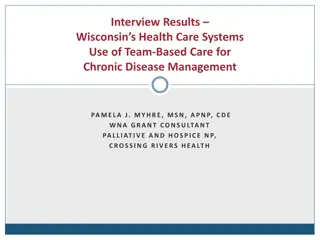 Insights into Team-Based Care for Chronic Disease Management in Wisconsin Health Systems