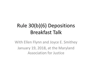 Understanding Rule 30(b)(6) Depositions in Civil Procedure