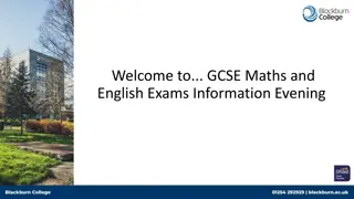 GCSE Maths and English Exams Information Evening