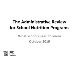 Administrative Review for School Nutrition Programs Overview