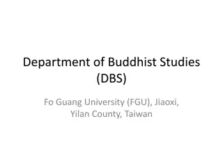 Study and Accommodation Details at Department of Buddhist Studies, Fo Guang University