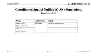 Coordinated Spatial Nulling (C-SN) Simulations in IEEE 802.11-24/0012r0