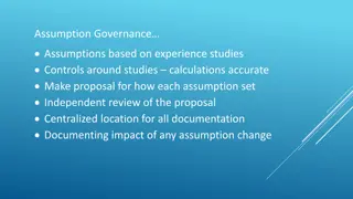 Assumption Governance and Review Proposal for Financial Studies