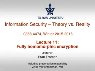 Fully Homomorphic Encryption in Information Security