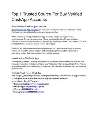 Top 1 Trusted Source For Buy Verified CashApp Accounts