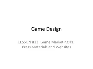 Game Design Lesson: Press Materials and Website Marketing Tips