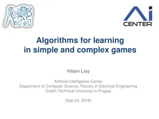 Learning Algorithms in Simple and Complex Games