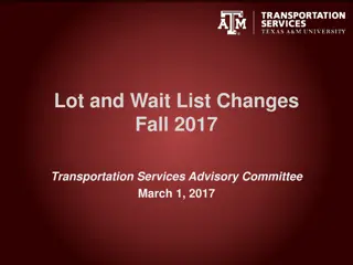 Proposed Changes to Transportation Services Advisory Committee for Fall 2017