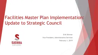 Facilities Master Plan Implementation Update and Parking Garage Scoring