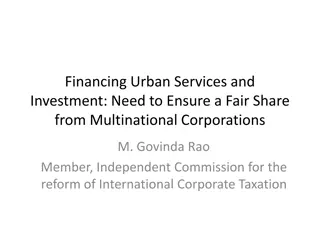 Ensuring Fair Share: Financing Urban Services & Investment