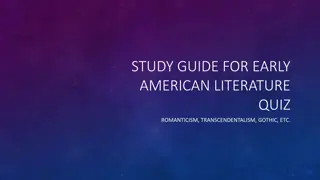 Understanding Romanticism and Transcendentalism in Early American Literature