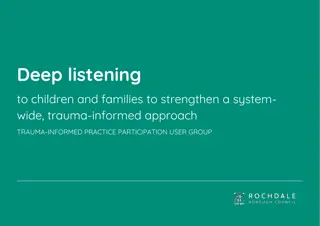 Deep Listening for Trauma-Informed Practice Participation User Group