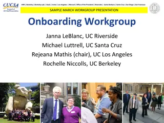 Enhancing Onboarding Practices at the University of California