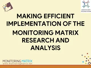 Efficient Implementation of Monitoring Matrix Research and Analysis