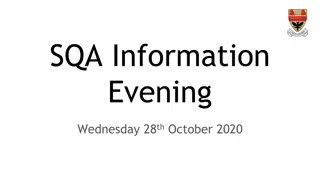 Strategies and Learnings from SQA Information Evening 2020