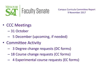 Campus Curricula Committee Report - November 2017