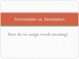 Connotation and Denotation in Language