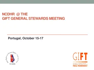 NCDHR Gift General Stewards Meeting Overview