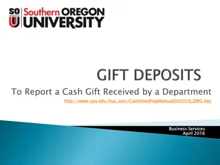 Guidelines for Reporting Cash Gifts Received by Department