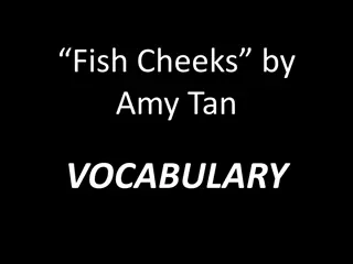 Vocabulary Definitions from Fish Cheeks by Amy Tan