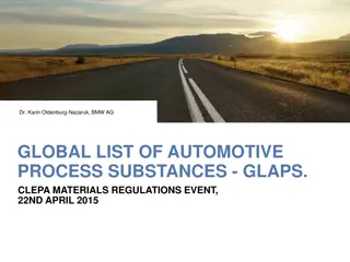 Overview of BMW AG's GLAPS Project on Automotive Process Substances