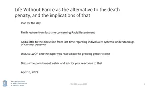 Life Without Parole as an Alternative to the Death Penalty