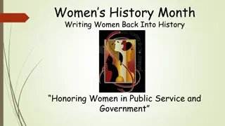 Recognizing Women's Impact in Public Service and Government