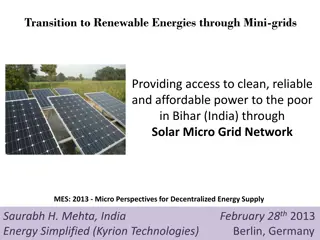 Empowering Bihar with Solar Micro Grids for Renewable Energy Transition