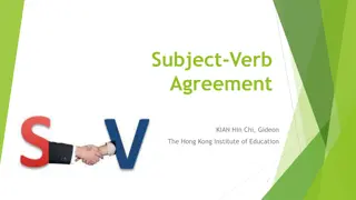 Subject-Verb Agreement in English Sentences