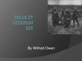 The Poetry and Context of Wilfred Owen in World War One