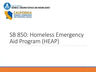 Overview of SB 850 Homeless Emergency Aid Program (HEAP)