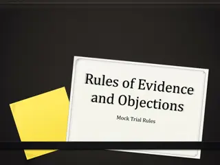 Understanding Evidence Rules in Legal Proceedings