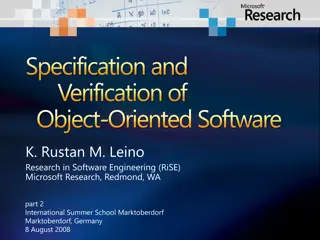 Specification and Verification of Object-Oriented Software in Research and Education