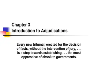 Adjudications in Legal Systems